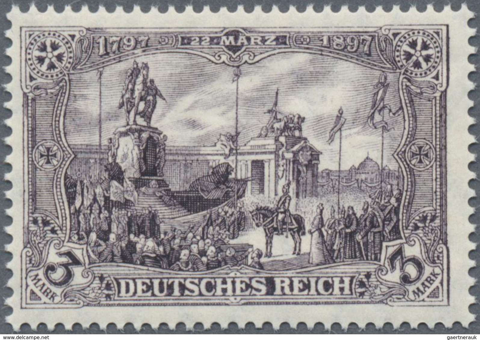 ** Deutsches Reich - Germania: 1905, 3 Mark, Perfekt Zentriertes Luxusstück, Unsigniert, Selten! Mi. 1. - Neufs