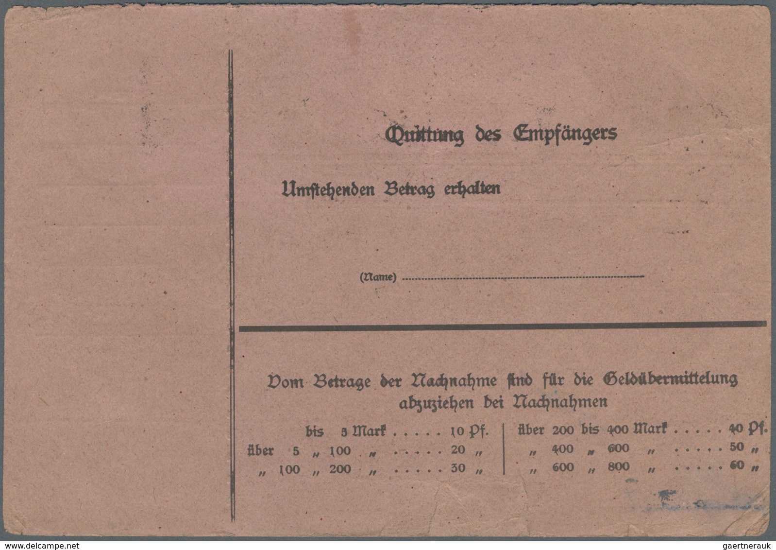 Br Deutsches Reich - Inflation: 1920, Eil-Nachnahmekarte über 67,40 Mark Ab AUE (ERZGEBIRGE) Vorder- Un - Lettres & Documents