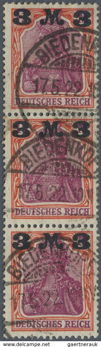 O Deutsches Reich - Inflation: 1921, 3 M Auf 1¼ M Germania, Orangerot Bis Dkl'rosa / Dunkelkarminlila - Lettres & Documents