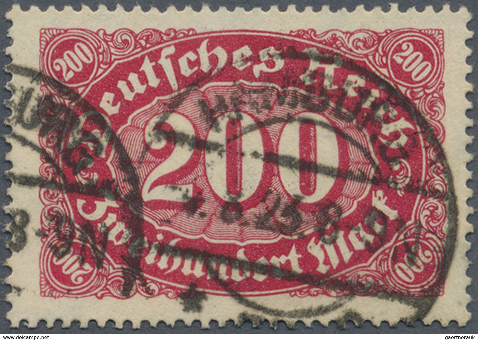 O Deutsches Reich - Inflation: 1923, 200 M. Queroffset II In Karminrot Mit Plattenfehler "letztes 's' - Storia Postale