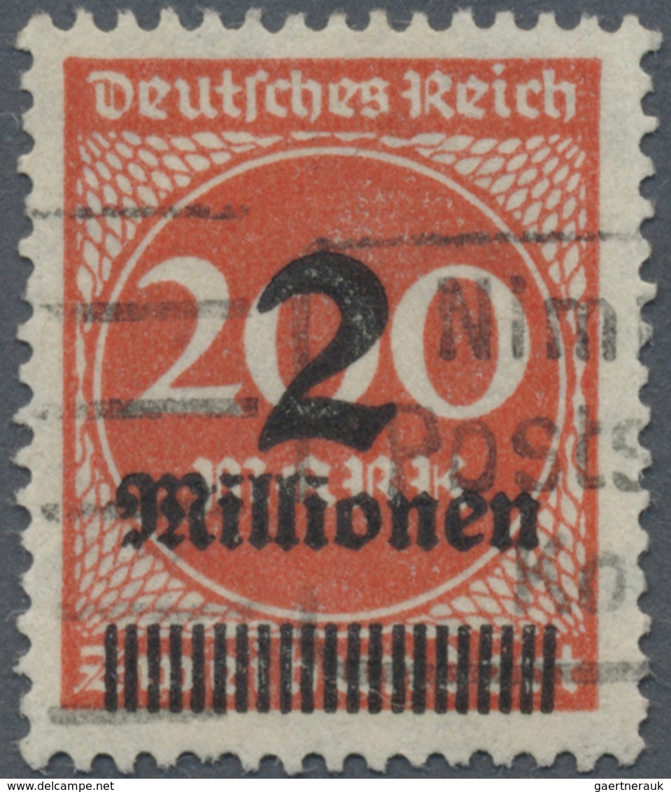 O Deutsches Reich - Inflation: 1923. 2 Millionen Auf 200 Mark Plattendruck, Zinnober, Gestempelt. FA W - Lettres & Documents