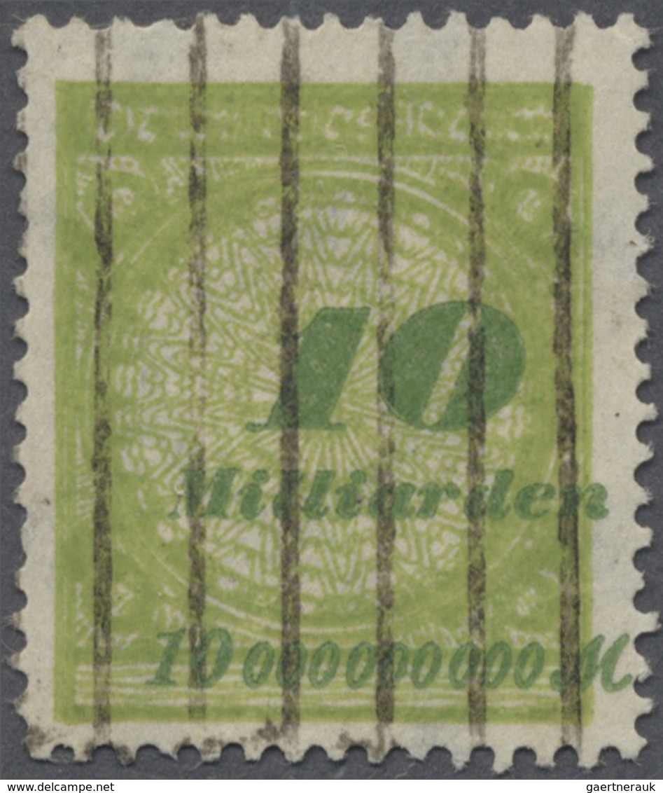 O Deutsches Reich - Inflation: 1923, 10 Mrd. M. Korbdeckel Mit Doppeldruck Des Markenbildes Mit Maschi - Storia Postale