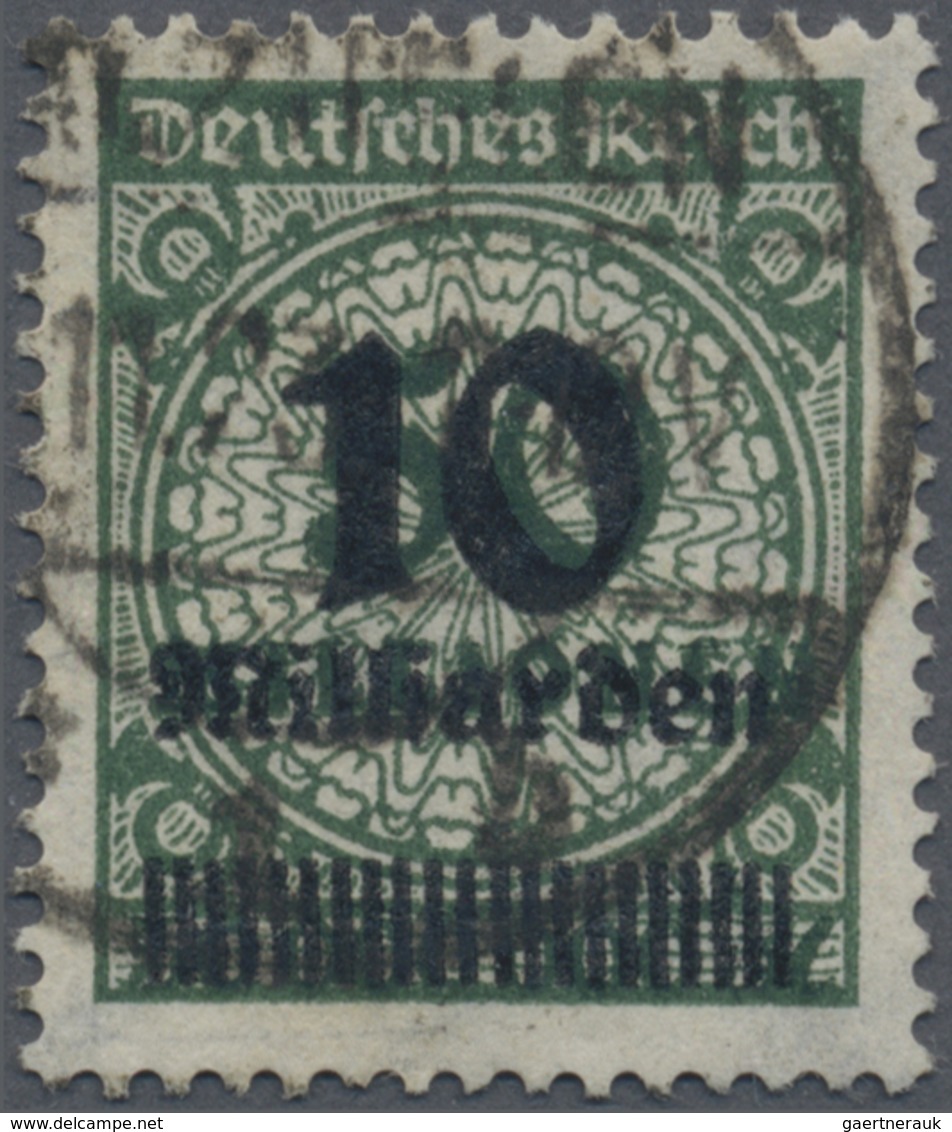 O Deutsches Reich - Inflation: 1923, 10 Mrd. Auf 50 Mio. M. Rosettenmuster, Schwarzopalgrün, Gest., Ei - Lettres & Documents
