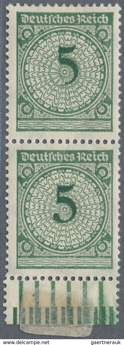 * Deutsches Reich - Weimar: 1923, Freimarken Rentenpfennig, 5 Pfg. Im Ungebrauchten Senkrechten Randpa - Ungebraucht