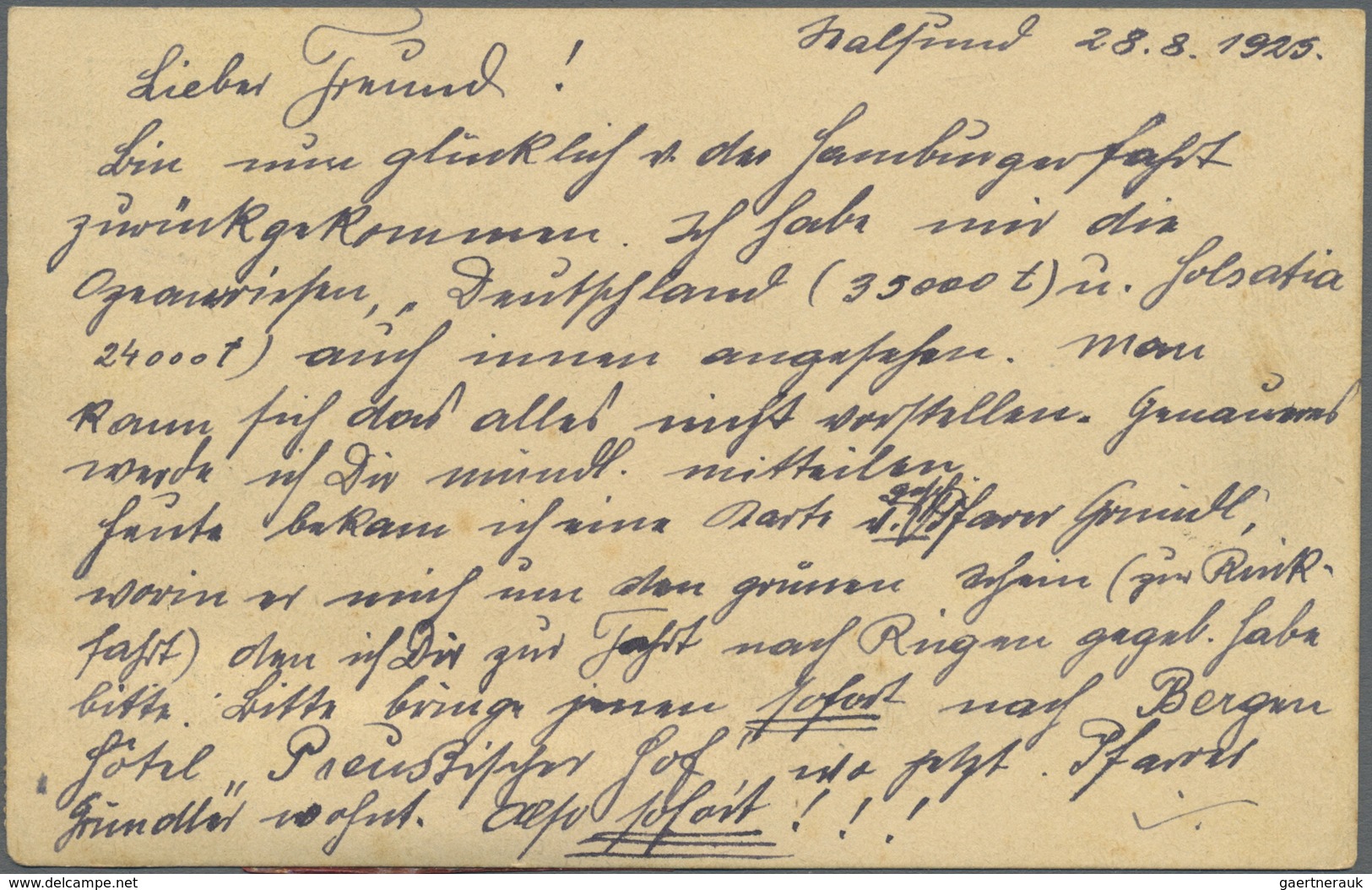 GA Deutsches Reich - Weimar: 1923, 50 Pfg. Rentenpfennig Und 10 Pfg. Adler Als Portogerechte Zufrankatu - Ungebraucht