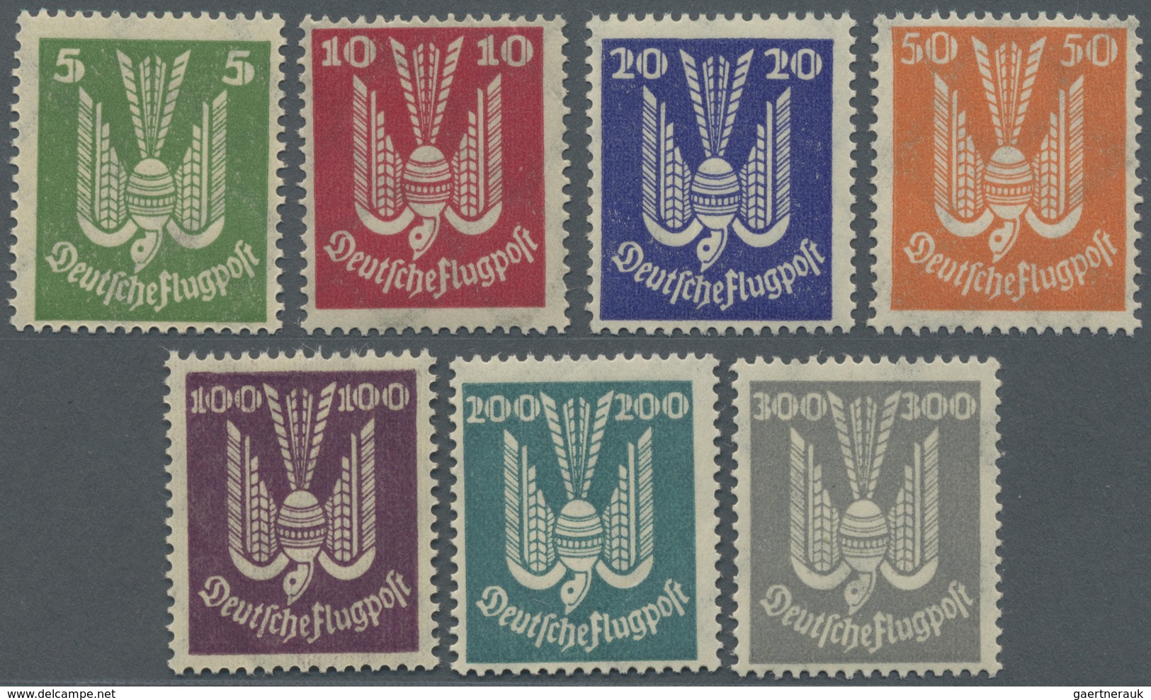 ** Deutsches Reich - Weimar: 1924, FLUGPOSTMARKEN Holztaube 5 Pf - 300 Pf, Kompletter Satz Einwandfrei - Nuovi