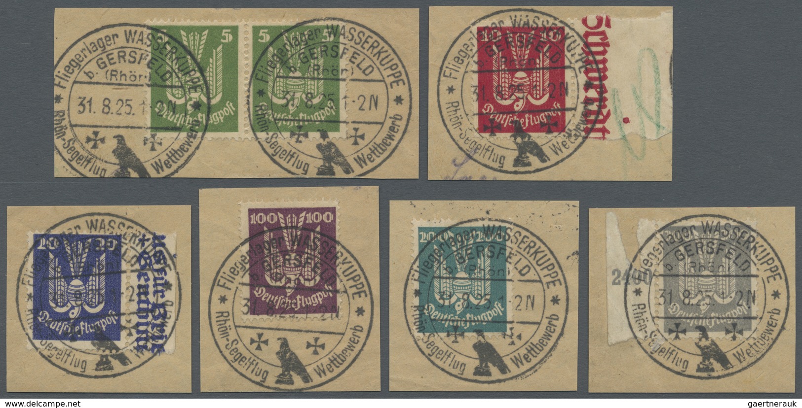 Brfst Deutsches Reich - Weimar: 1924, Flugpostmarken: Holztaube, 5 Pf Im Paar Bis 20 Pf Und 100 Pf Bis 300 - Nuovi
