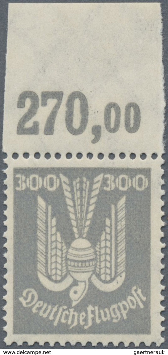 ** Deutsches Reich - Weimar: 1924, 300 Pfg. Flugpostmarke "Holztaube", Postfrisches Oberrandstück Mit W - Ungebraucht