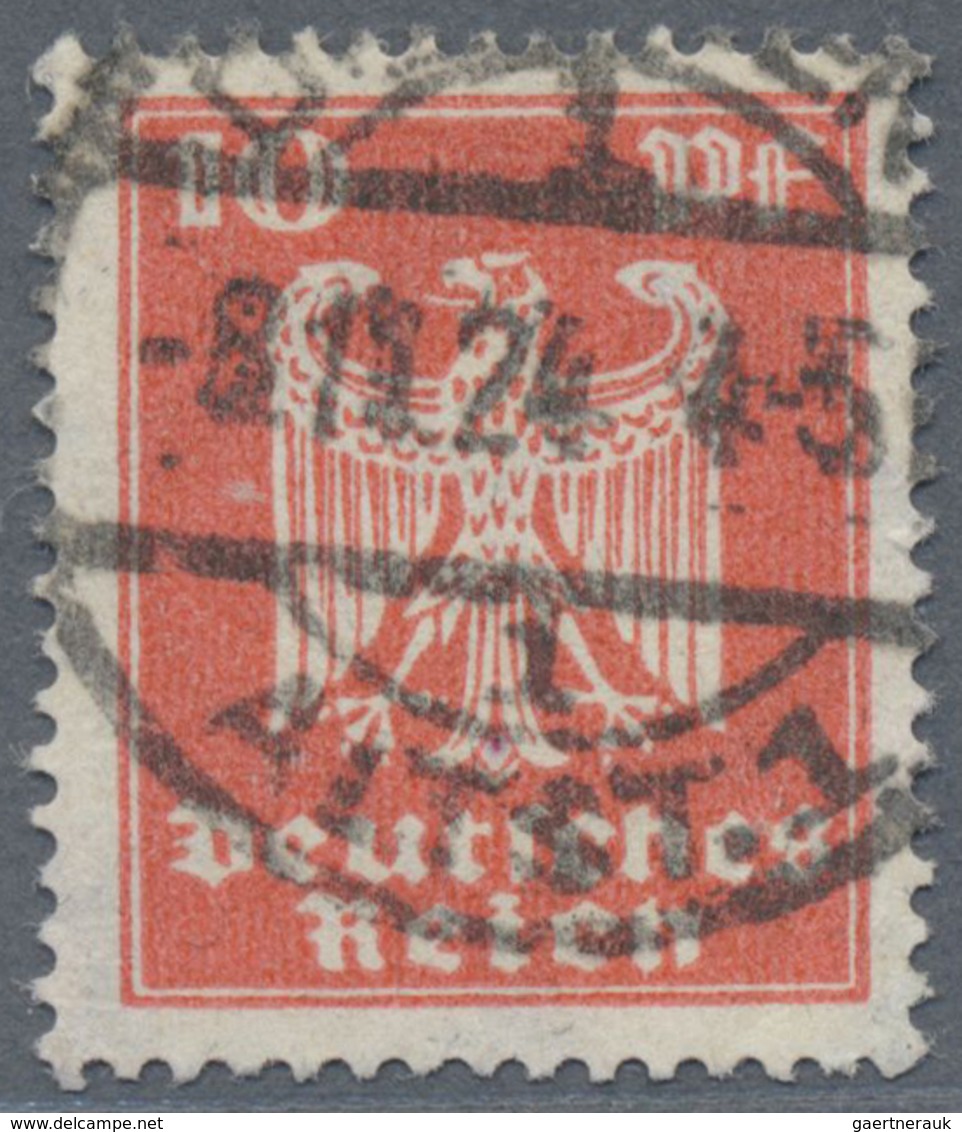 O Deutsches Reich - Weimar: 1924, 10 Pfg. Adler Auf Faserpapier, Sauber Gestempelt "(DRESDEN) 1 ALTST. - Ungebraucht