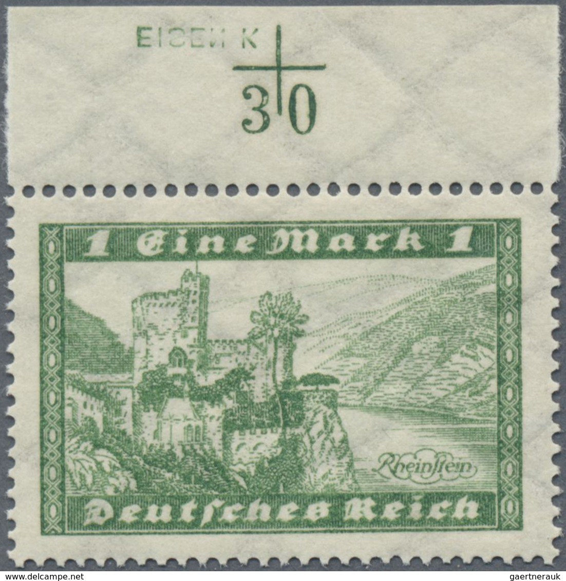 ** Deutsches Reich - Weimar: 1924, Perfekt Zentriertes Luxus-Oberrandstück Mit Sehr Seltenem Druckerzei - Neufs