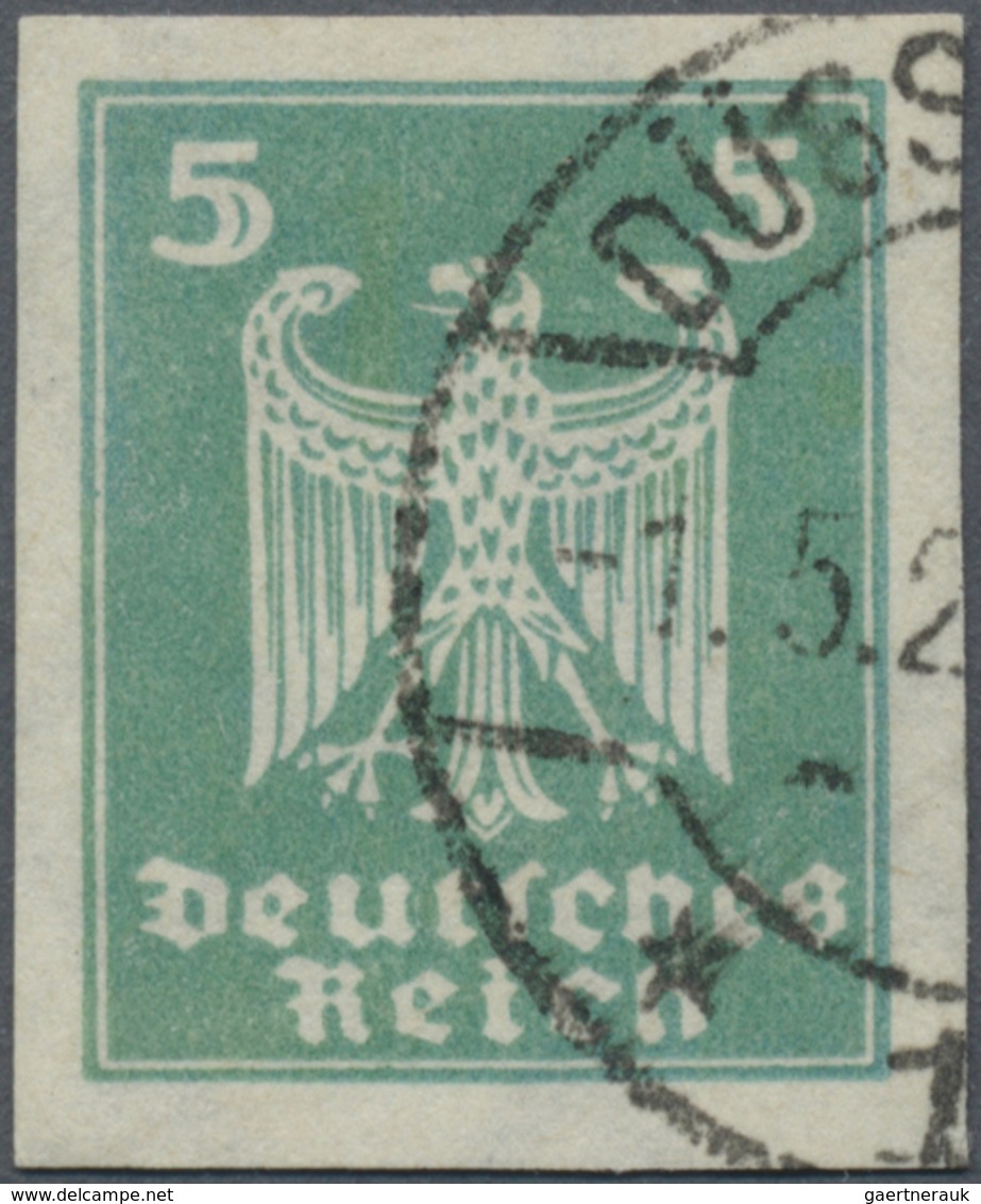 O Deutsches Reich - Weimar: 1924. 5 Pf Reichsadler, Ungezähnt, Stehendes Wz, Gestempelt. Die Marke Bef - Nuovi