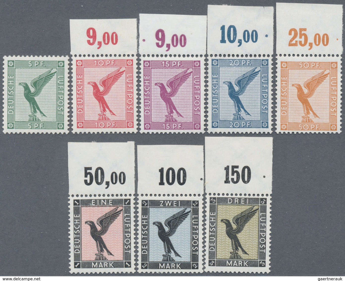 ** Deutsches Reich - Weimar: 1926, Flugpostmarken: 5 Pf Bis 3 M, Komplette Serie Von 8 Postfrischen Wer - Nuovi