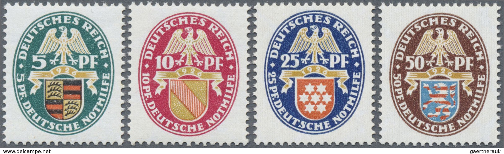 ** Deutsches Reich - Weimar: 1926, 5+5 Bis 50+50 Nothilfe Im Tadellos Postfrischem Luxussatz, Unsignier - Ungebraucht