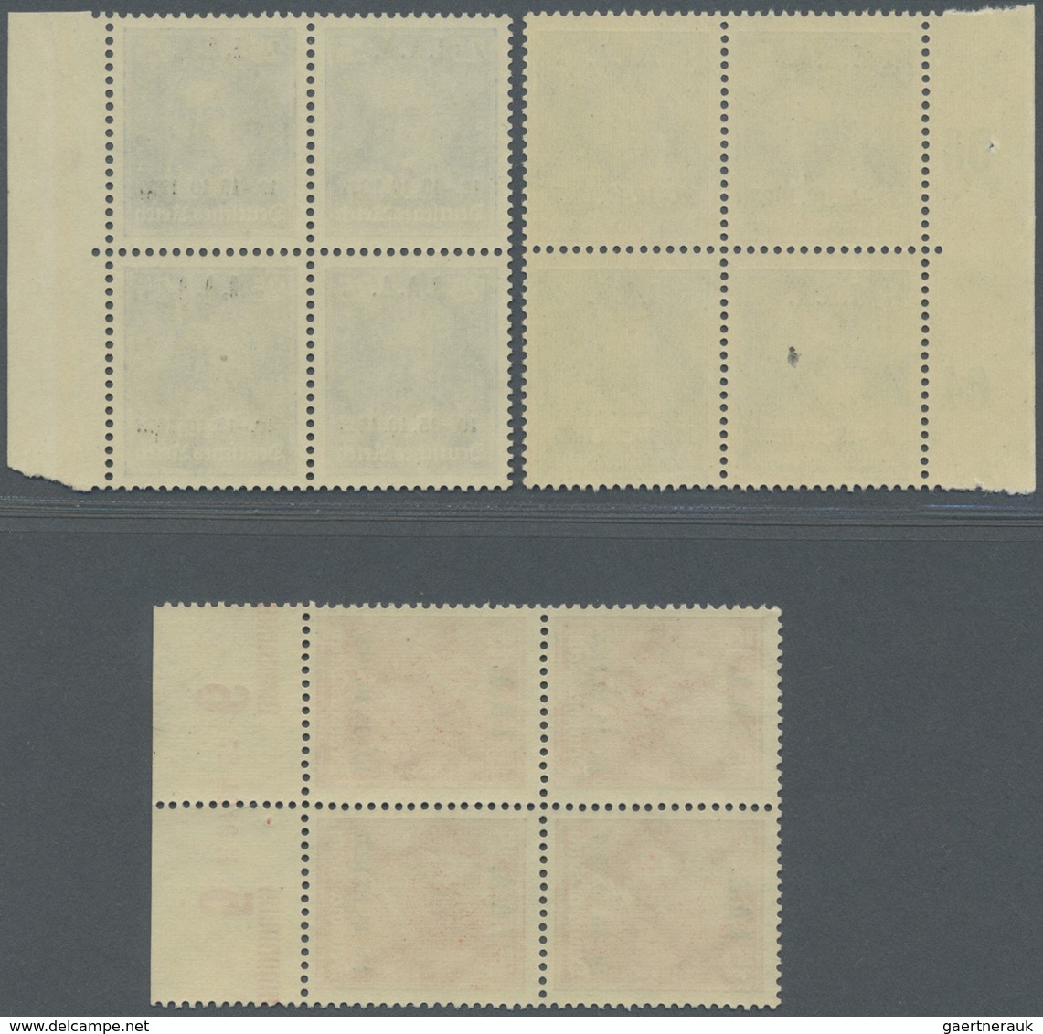 **/ Deutsches Reich - Weimar: 1927, IAA Drei Werte, Kompletter Satz Je Im Viererblock Mit Rand, Einwandf - Nuovi