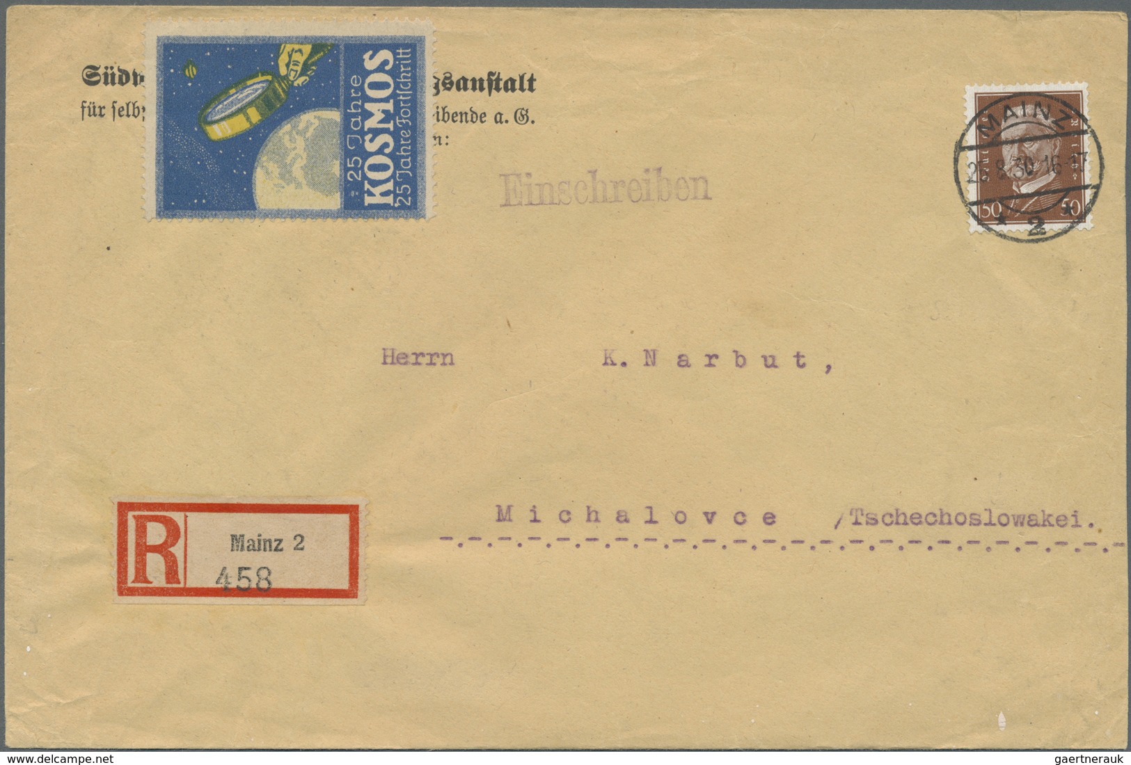Br Deutsches Reich - Weimar: 1928, 50 Pf Dkl'orangebraun Hindenberg, 2 Briefe Zum Ermäßigten Sonderport - Nuovi
