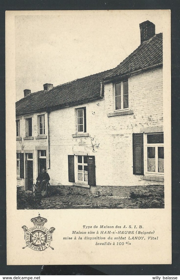 +++ CPA - Type De Maison Des A.S.I.B. - HAM SUR HEURE  - ... Soldat LANOY - Invalide - Guerre   // - Ham-sur-Heure-Nalinnes