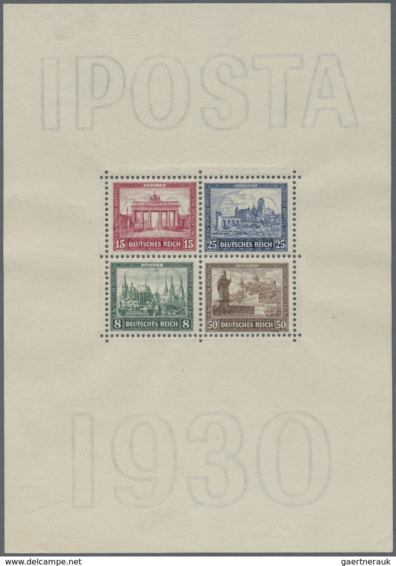 * Deutsches Reich - Weimar: 1930, IPOSTA-Blockausgabe Ungebraucht (Marken Postfrisch), Mi 550.- - Nuovi