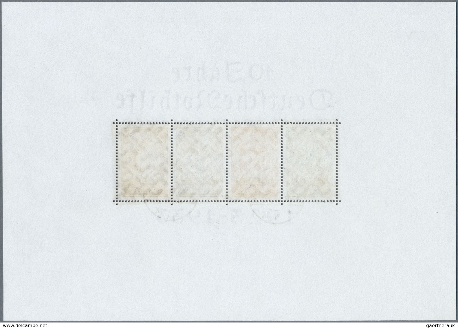 O Deutsches Reich - 3. Reich: 1933, Block 10 Jahre Deutsche Nothilfe, Glasklarer, Perfekte Konstanz, G - Neufs