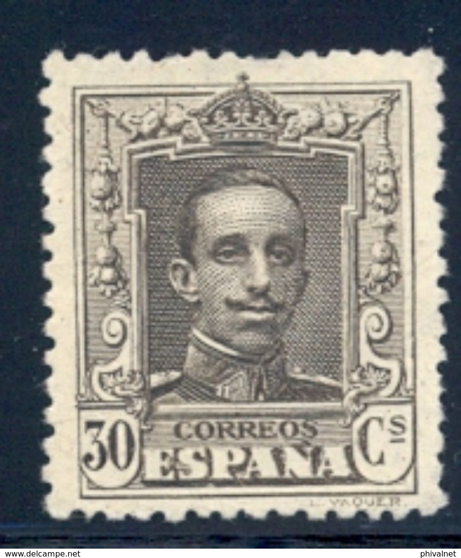 ALFONSO XIII  VAQUER, ED. 318 (*)  , 30 CTS. CASTAÑO - Nuevos