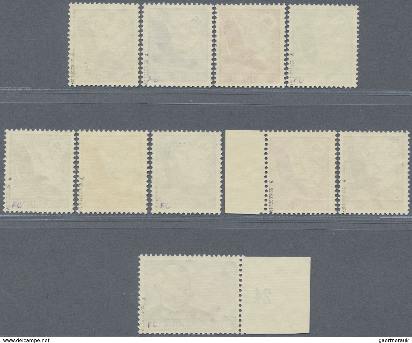 ** Deutsches Reich - 3. Reich: 1934, Flugpostmarken, Postfrische Serie Ohne 2 M, Teils Vom Bogenrand, S - Nuovi