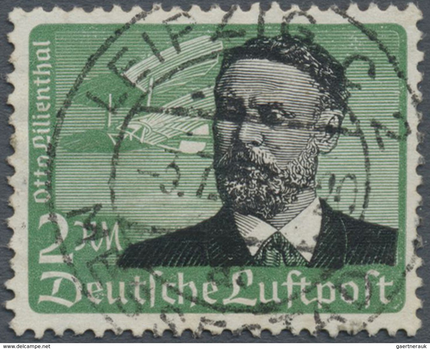 O Deutsches Reich - 3. Reich: 1934 Flugpostmarke 'Otto Lilienthal' 2 M. Dunkelgrün/schwarz Mit WAAGERE - Nuovi