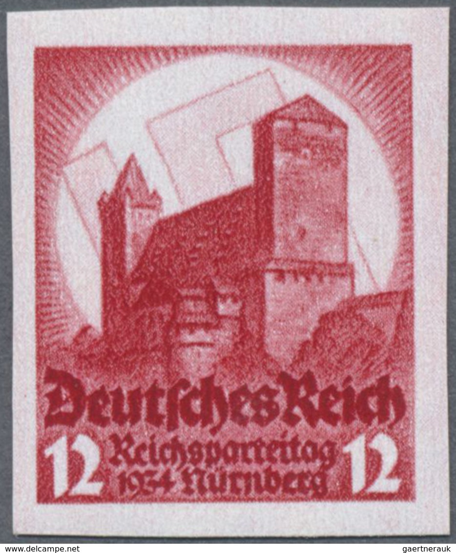 ** Deutsches Reich - 3. Reich: 1934, 12 Pfg. Reichsparteitag, Taufrisches Luxusstück, Signiert Dr. Oert - Neufs