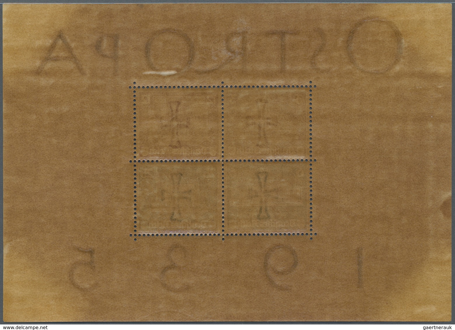 * Deutsches Reich - 3. Reich: 1935, OSTROPA-Block Mit Originalgummi(!), Ein Falzrest Rückseitig, Origi - Neufs