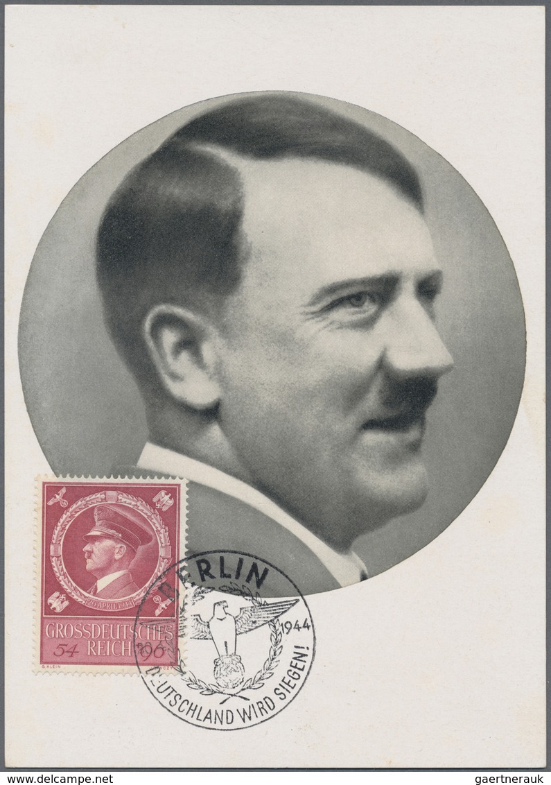 Br Deutsches Reich - 3. Reich: 1944. Fotokarte "Unser Führer" Vs. Mit Marke 54+96 Pf Adolf Hitler, Reic - Neufs
