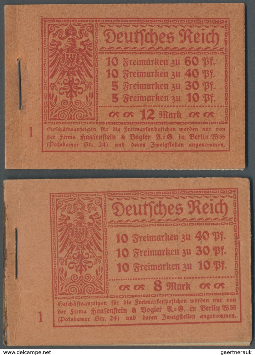 ** Deutsches Reich - Markenheftchen: 1921, 2 Komplette Markenheftchen Jeweils Durchgezähnt Mit ONr. "1" - Carnets