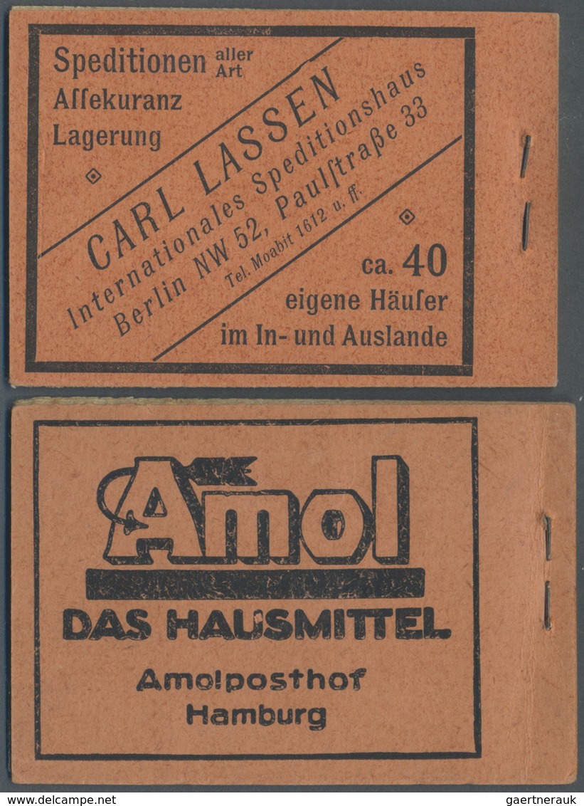 ** Deutsches Reich - Markenheftchen: 1921, 2 Komplette Markenheftchen Jeweils Durchgezähnt Mit ONr. "1" - Markenheftchen