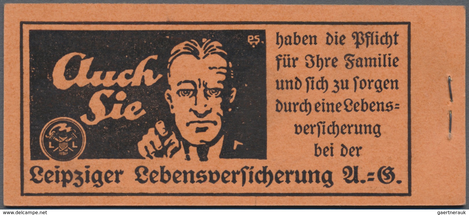 ** Deutsches Reich - Markenheftchen: 1925, MH 2 RM "Neuer Reichsadler", 1. Deckelseite Mit Bleistiftbes - Markenheftchen