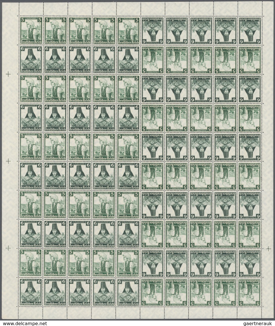 ** Deutsches Reich - Markenheftchenbogen: 1935, Nothilfe "Trachten", 5+6 Pfg. Markenheftchenbogen, Einm - Markenheftchen