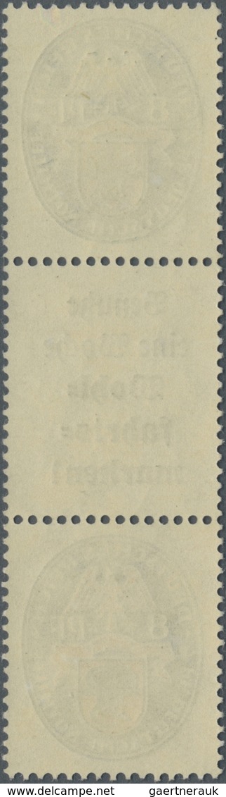 ** Deutsches Reich - Zusammendrucke: 1928, Nothilfe 8 Pf. + A2 + 8 Pf. , Sehr Seltener, Senkrechter Zus - Zusammendrucke