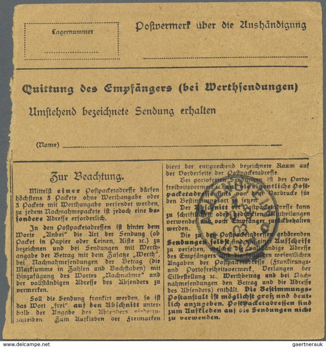 Br Deutsches Reich - Dienstmarken: 1903, 50 Pf Zähldienstmarke, EF Auf Zustellurkunde Von Breslau, 10.1 - Servizio