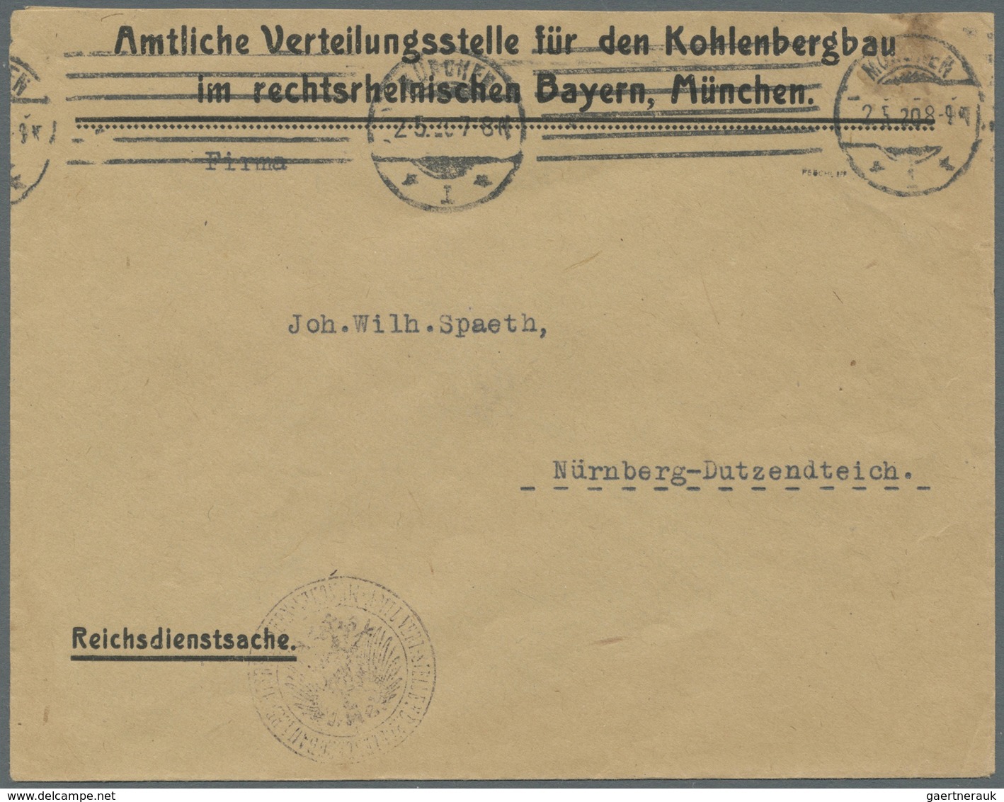 O/Br Deutsches Reich - Dienstmarken: 1920/23: "RKK"-Lochung von der amtlichen Stelle "Reichkohlenkommissa