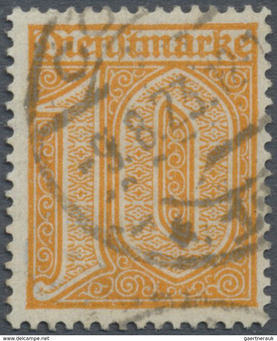 O Deutsches Reich - Dienstmarken: 1921, 10 Pfg. Orange Rund Gestempelt 9.8.23, Infla Geprüft, Mi. 600, - Servizio