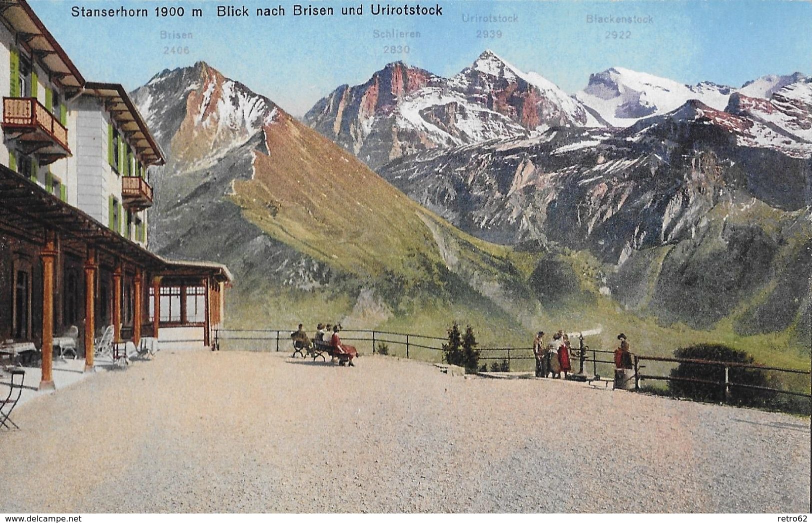 STANSERHORN → Bergstation Mit Blick Nach Briesen Und Urirotstock, Ca.1920 - Stans