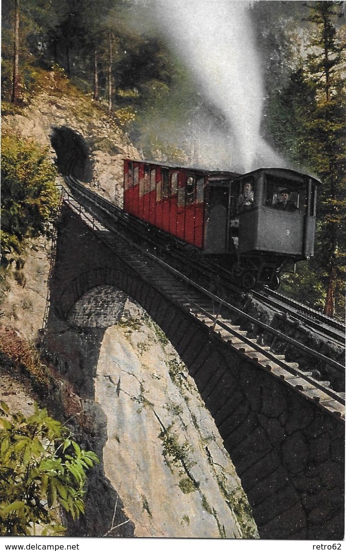 PILATUSBAHN → Bahn Unterwegs Mit Touristen, Schöne Karte Ca.1920 - Autres & Non Classés