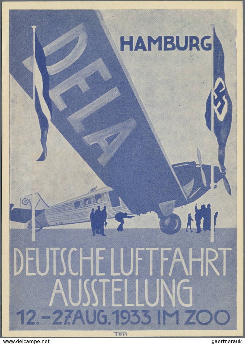 Br Deutsches Reich - Halbamtliche Flugmarken: Mi.Nr. 21 A, B, C Brief, 30 Pfg. Ballonfahrt, Drei Versch - Posta Aerea & Zeppelin