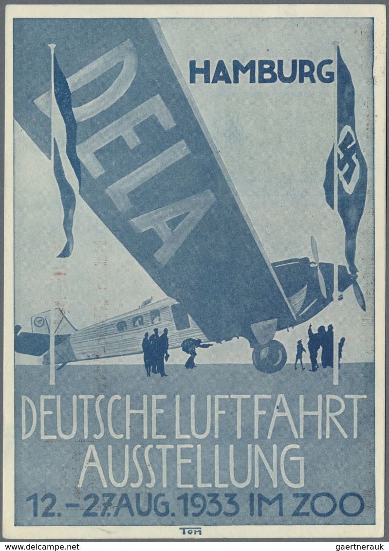 Br Deutsches Reich - Halbamtliche Flugmarken: Mi.Nr. 21 A, B, C Brief, 30 Pfg. Ballonfahrt, Drei Versch - Posta Aerea & Zeppelin