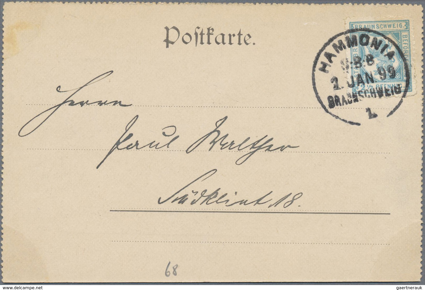 /GA Deutsches Reich - Privatpost (Stadtpost): BRAUNSCHWEIG: 1898/1900, 4 Gelaufene Ansichtskarten, Dabei - Posta Privata & Locale
