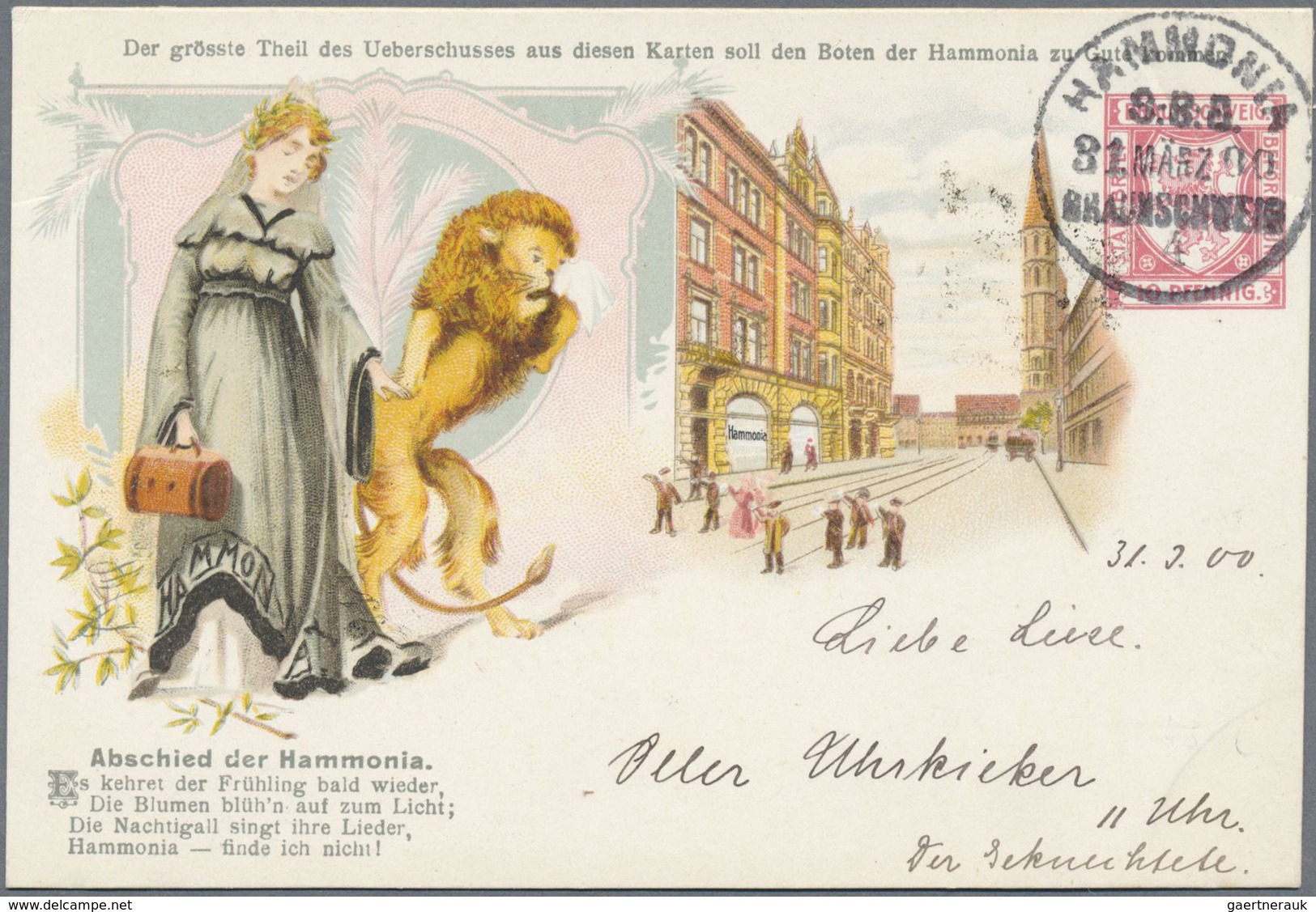 Deutsches Reich - Privatpost (Stadtpost): BRAUNSCHWEIG: 1900, 3 Attraktive Ansichtskarten "Braunschw - Privatpost