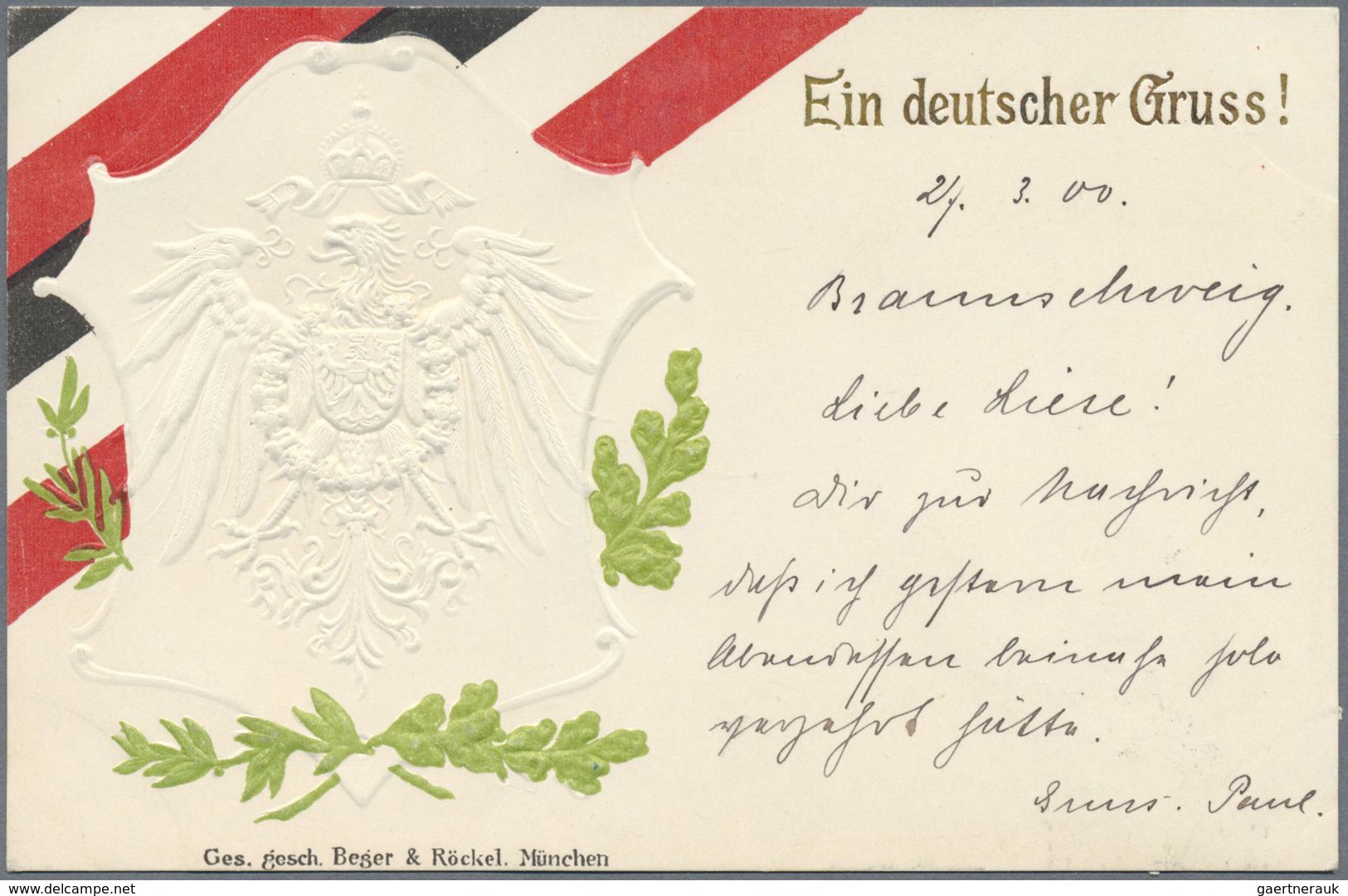Deutsches Reich - Privatpost (Stadtpost): BRAUNSCHWEIG: 1900, 3 Attraktive Ansichtskarten "Braunschw - Posta Privata & Locale