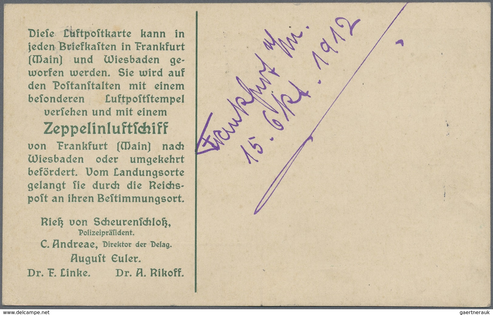 GA Deutsches Reich - Ganzsachen: 1912, 5 Pf Germania Auf Sonderpostkarte Mit Zeppelinabbildung Zur Nati - Autres & Non Classés