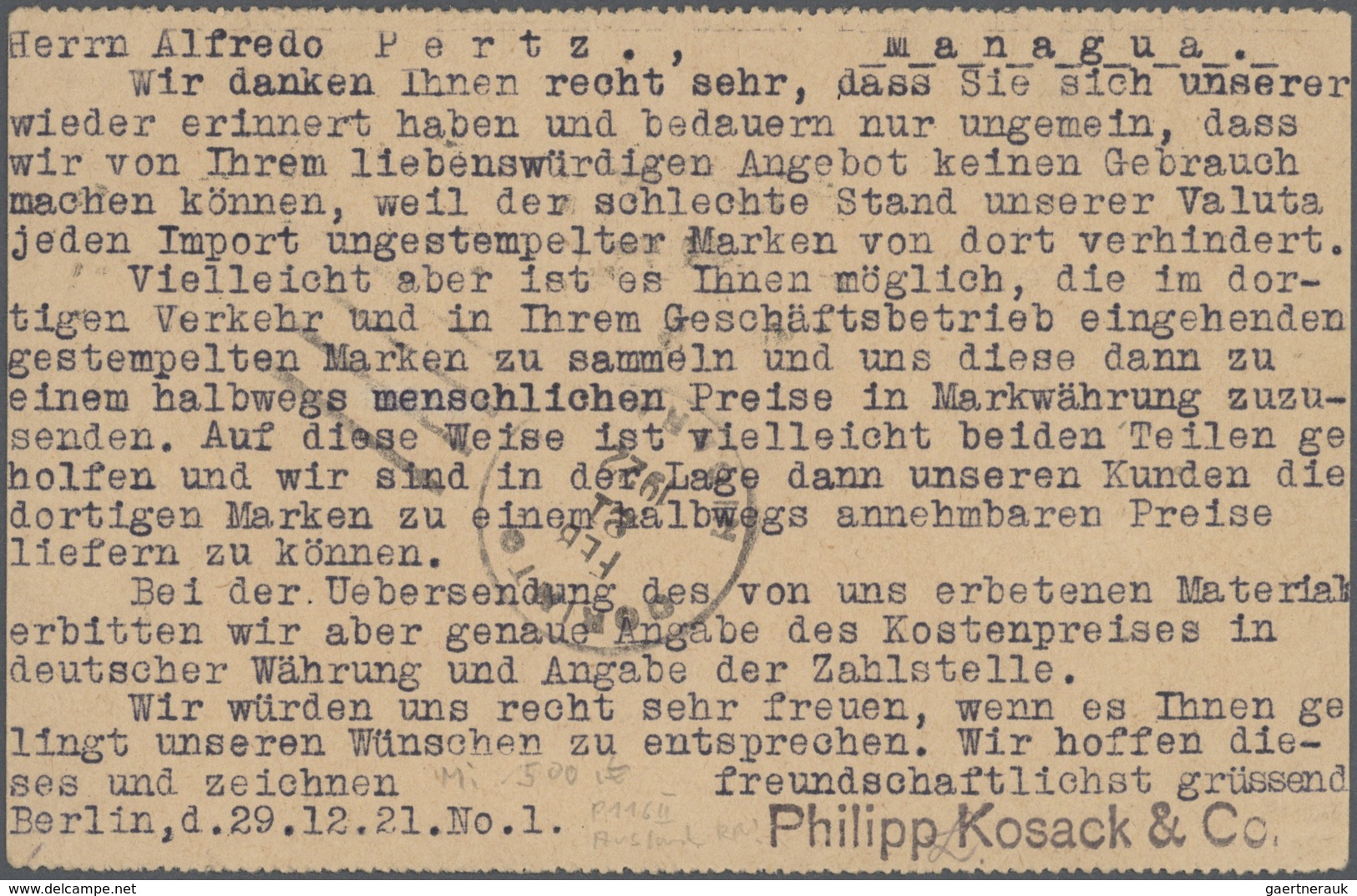 GA Deutsches Reich - Ganzsachen: 1921, Ganzsachenkarte 15 Pfg. Germania Braunlila, Oben Und Unten Gezäh - Sonstige & Ohne Zuordnung