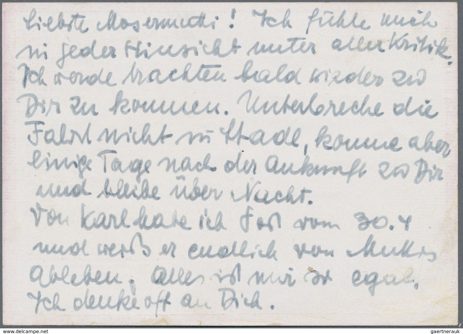 GA Deutsches Reich - Ganzsachen: 1944. Überdruckte Fremdarbeiterkarte 6 Pf Auf 15 Pf, Kreidekarton, Ab - Altri & Non Classificati