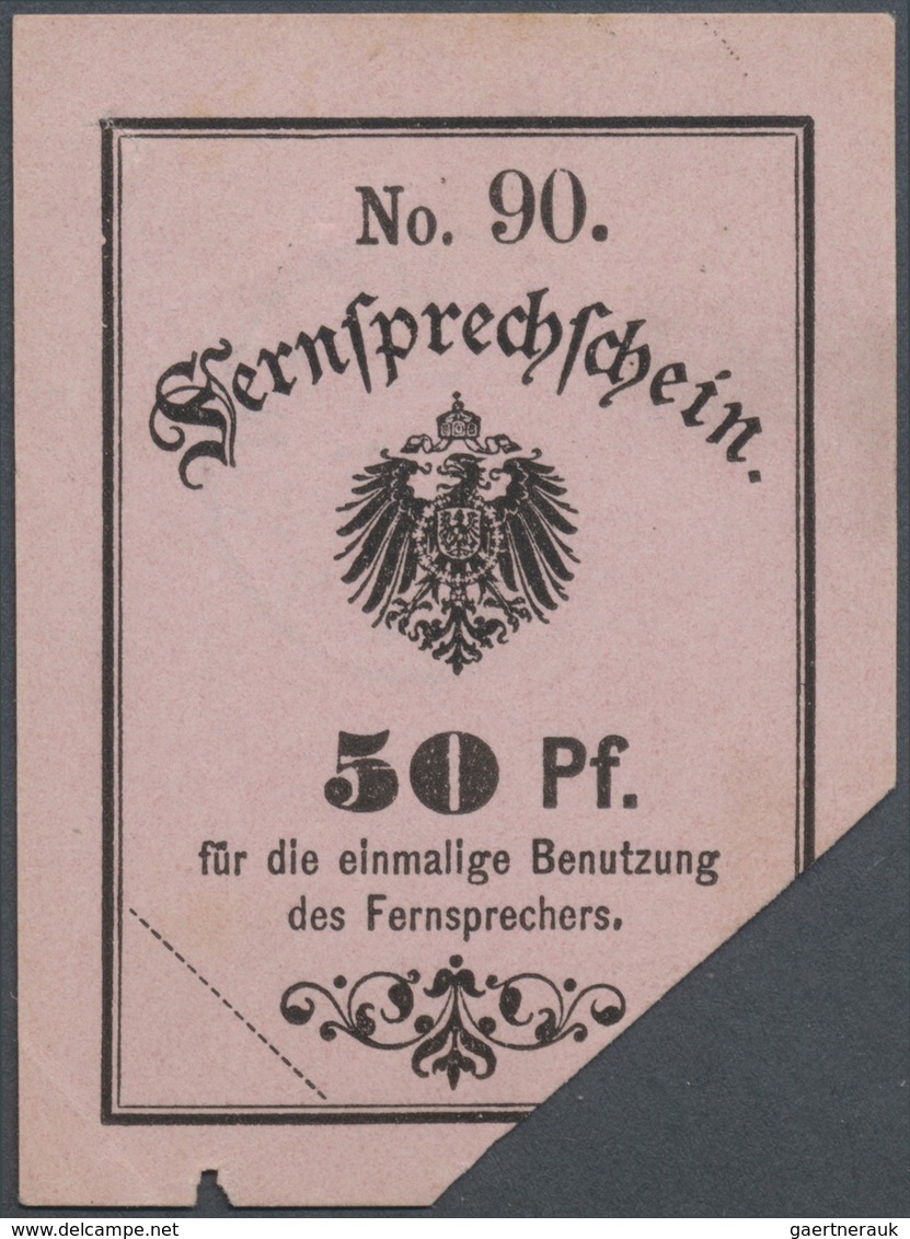 GA Deutsches Reich - Ganzsachen: 1889, 50 Pf "Fernsprechschein" Schwarz Auf Rosa, No. 90 Sauber Gebrauc - Altri & Non Classificati