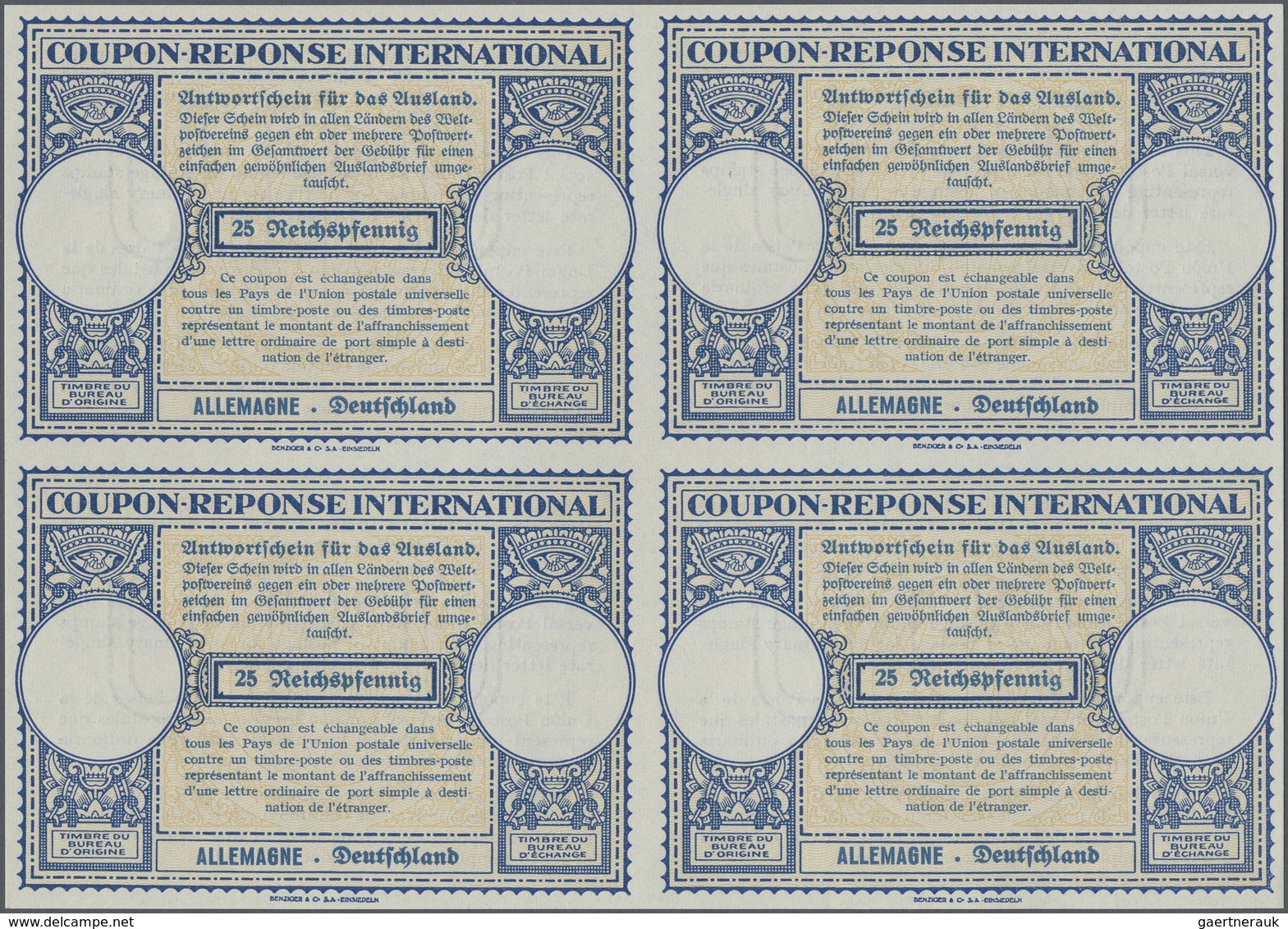 GA Deutsches Reich - Ganzsachen: 1941, Juni. Internationaler Antwortschein "25 Reichspfennig" (London-M - Sonstige & Ohne Zuordnung