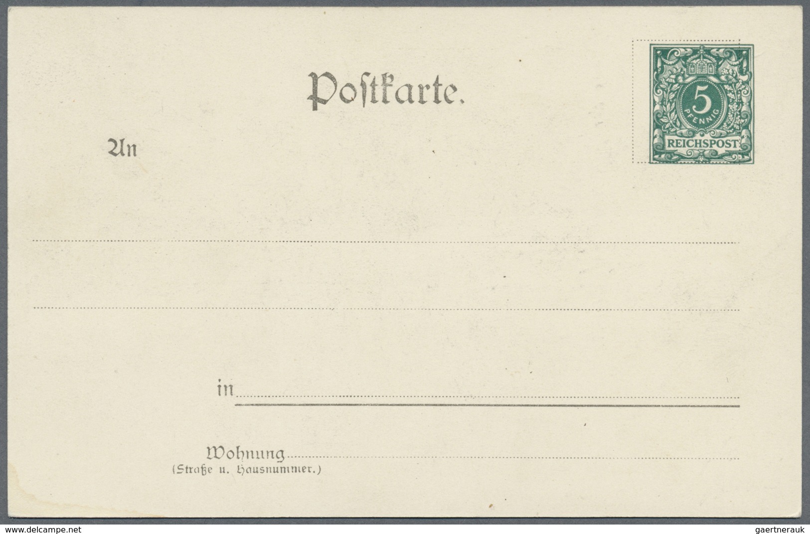 GA Deutsches Reich - Privatganzsachen: 1895 (ca). Privat-Postkarte 5 Pf Ziffer "Gruss Aus Der Edmundskl - Altri & Non Classificati