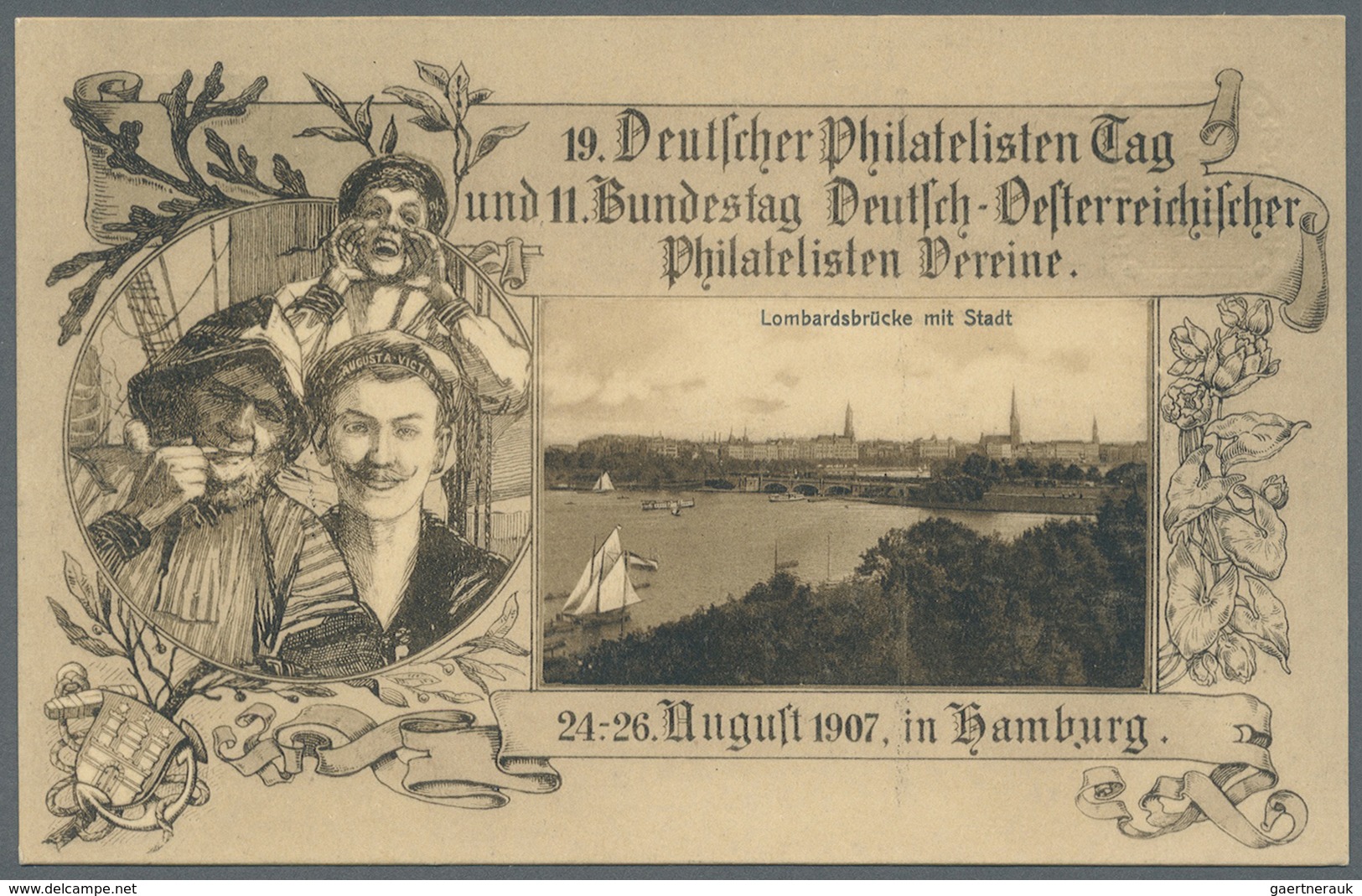 GA Deutsches Reich - Privatganzsachen: 1907, Lot von 15 Privat-Postkarten 5 Pf Germania "19. Dt. Philat